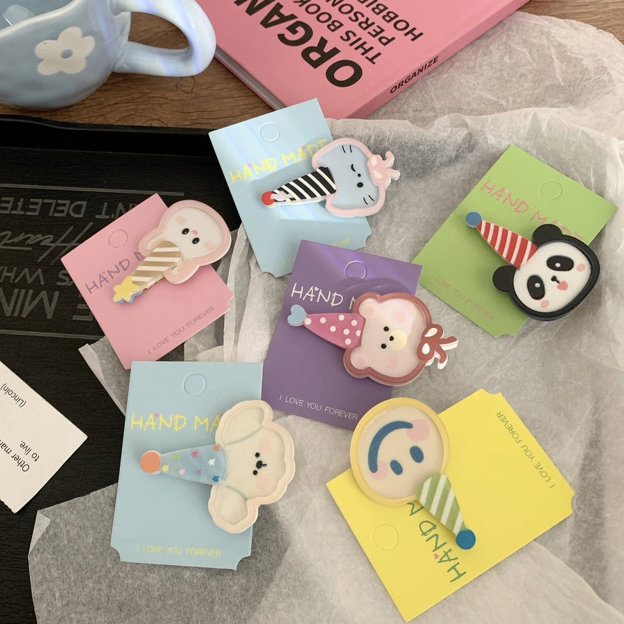 Women's Simple Style Classic Style Color Block Arylic Patchwork Hair Clip