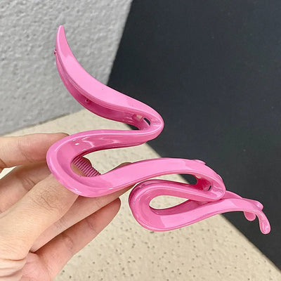 Cute Grab Clip Summer Hairpin Atmosphere Sense Rose Pink Flower Hair Grab Cherry Butterfly Plate Hair Grab Edge Hairpin