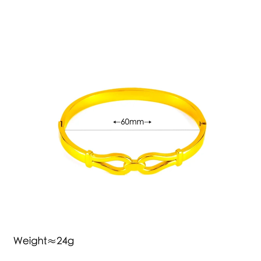 Vintage Style Simple Style Streetwear Geometric 304 Stainless Steel Bangle In Bulk