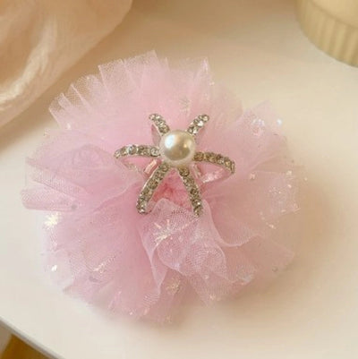 fashion crown gauze epoxy inlay rhinestones hair clip hair band 1 piece