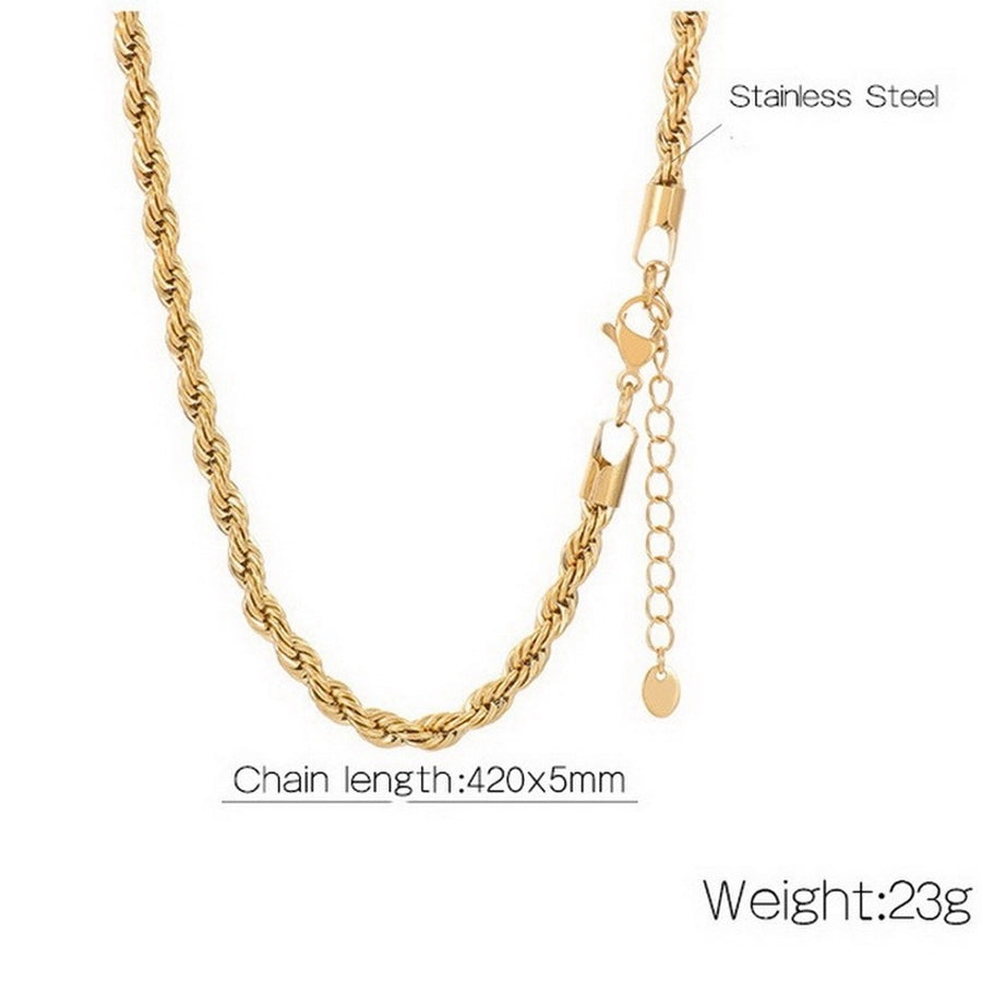 Jewelry Simple Style Geometric 304 Stainless Steel 18K Gold Plated Bracelets Necklace