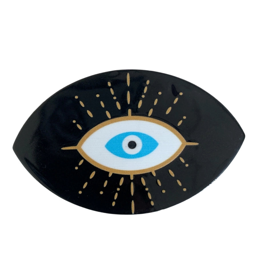 exaggerated funny devil's eye acetic acid sheets hair claws