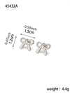 1 Pair Elegant Bow Knot 304 Stainless Steel 18K Gold Plated Drop Earrings