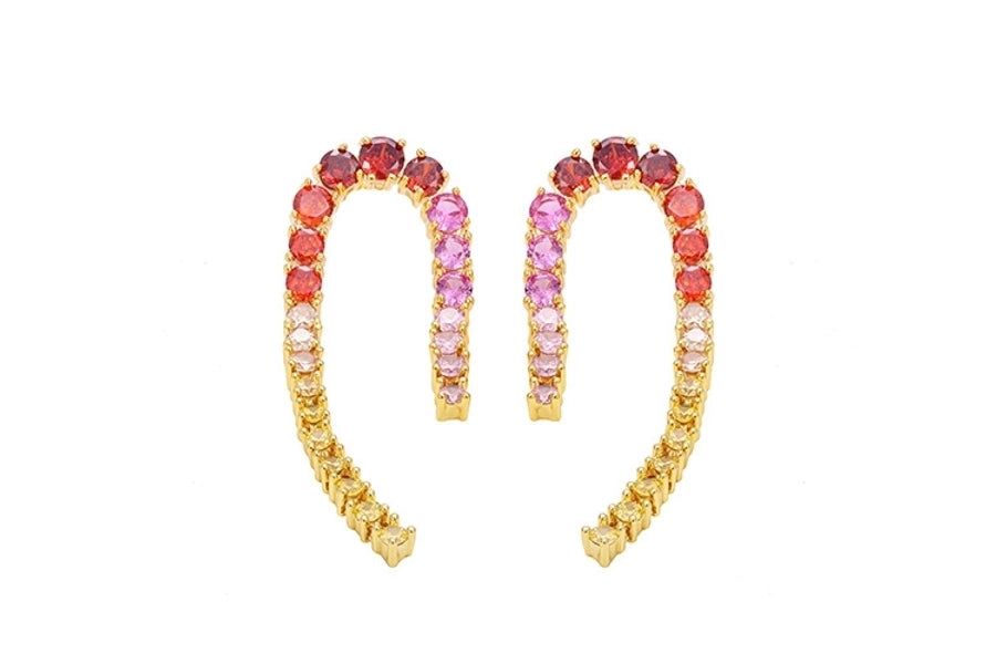 1 Pair Vintage Style Classic Style Geometric Plating Copper Zircon Drop Earrings