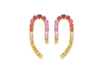 1 Pair Vintage Style Classic Style Geometric Plating Copper Zircon Drop Earrings