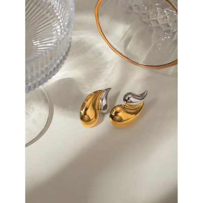 1 Pair Simple Style Classic Style Water Droplets 304 Stainless Steel Ear Studs