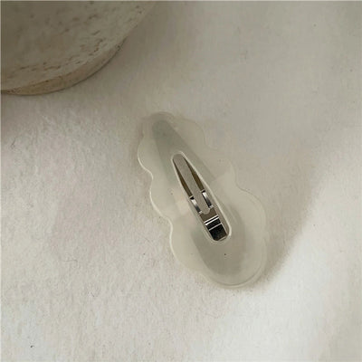 simple style clouds resin hair clip