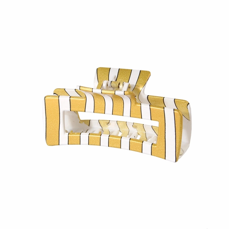 retro leopard plastic printing hair claws 1 piece