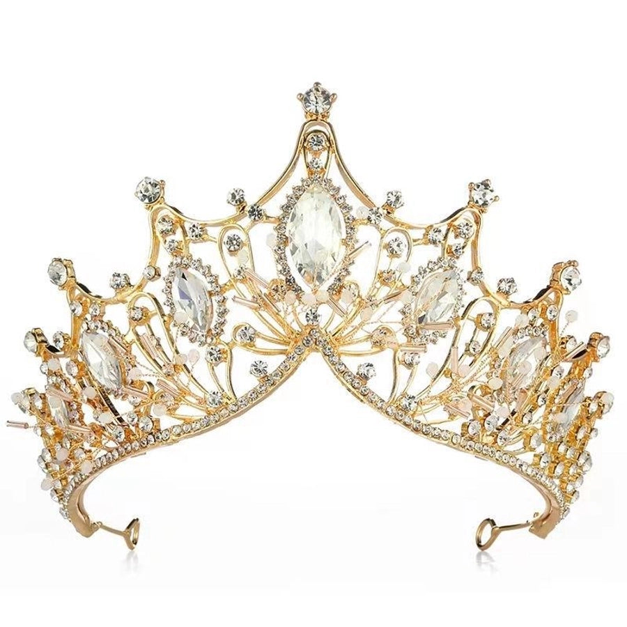 lady crown alloy plating inlay artificial gemstones crown