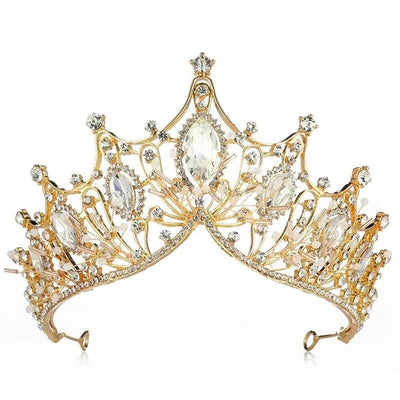 lady crown alloy plating inlay artificial gemstones crown