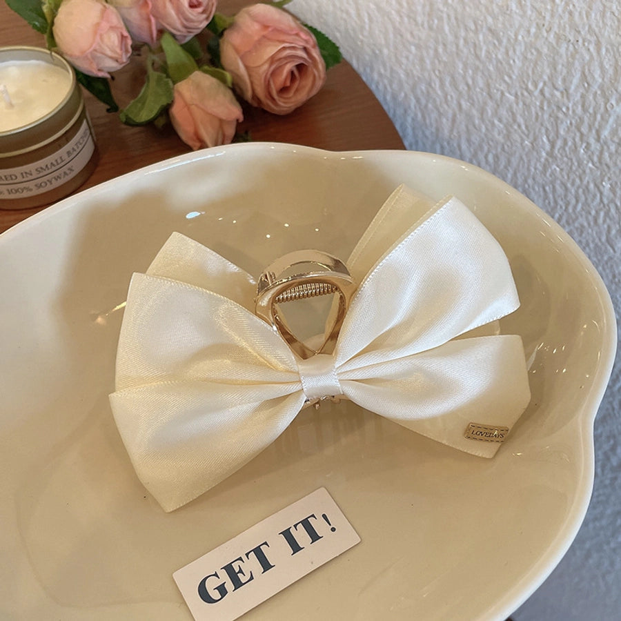 vintage style bow knot alloy cloth hair claws