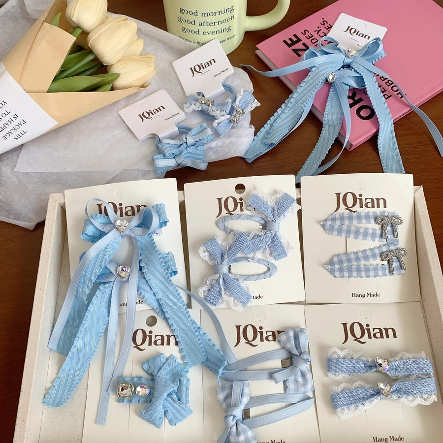 Women's IG Style Sweet Bow Knot Cloth Hair Clip