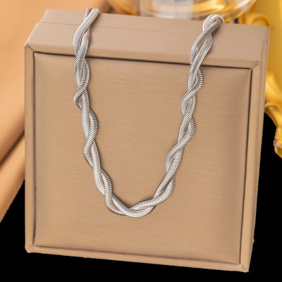 Jewelry Sweet Solid Color Titanium Steel Plating Pendant Necklace