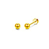 1 Piece Casual Formal Simple Style Star 316 Stainless Steel  Zircon 14K Gold Plated Ear Studs