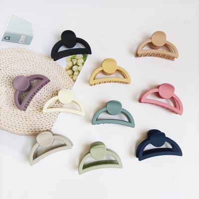 Milk Tea Color Grab Clip  Girl's Hair Grab Head Shark Clip Summer Hair Clip Hair Accessories