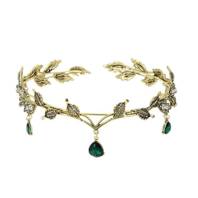 Korean-style eyebrow pendant wedding headdress bridal jewelry alloy rhinestone headband crown princess hair accessories wedding accessories