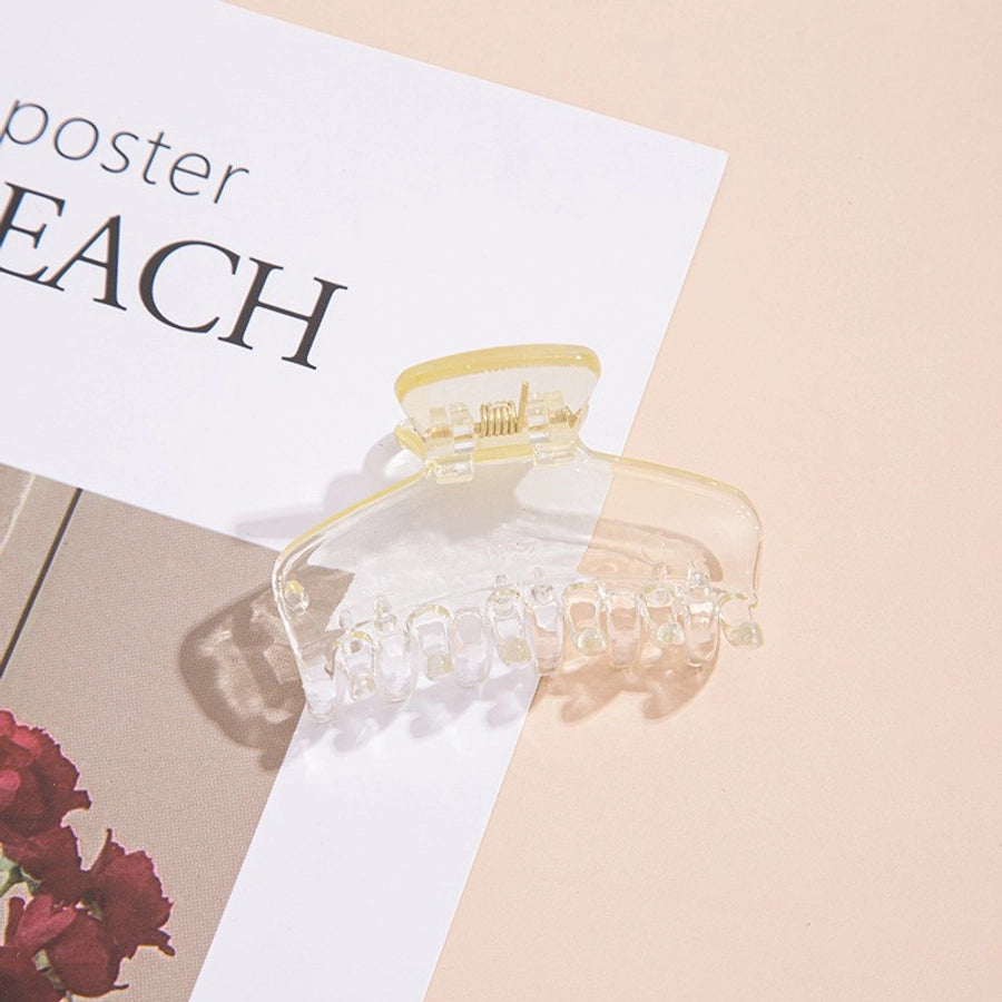 Gradient Small Grab Clip Small Disc Hairpin Environmentally Friendly Acetic Acid Shark Clip Transparent Oval Hair Grab Children's Clip