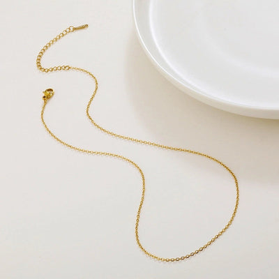 Jewelry Simple Style Geometric Solid Color Titanium Steel Chain Necklace