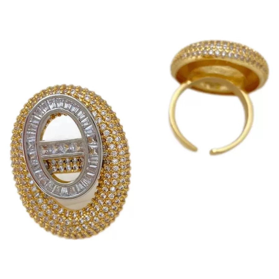 Jewelry Vintage Style Classic Style Geometric Copper Zircon Plating Open Rings