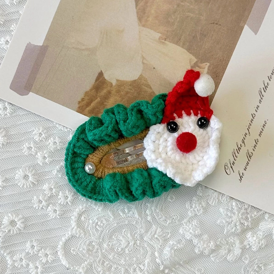 Christmas Cute Kid'S Christmas Tree Christmas Socks yarn Hair Clip