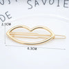fashion geometric metal plating hair clip