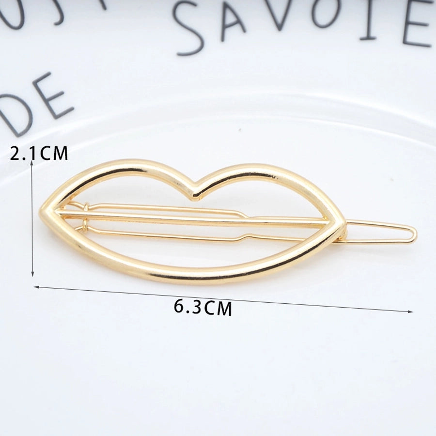 fashion geometric metal plating hair clip