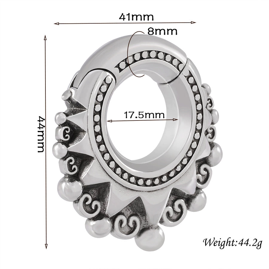 1 Piece Casual C Shape Animal Circle 304 Stainless Steel 18K Gold Plated Stainless Steel Earrings