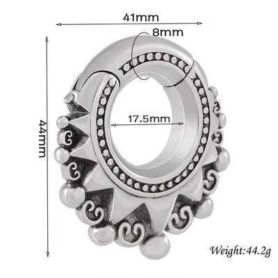 1 Piece Casual C Shape Animal Circle 304 Stainless Steel 18K Gold Plated Stainless Steel Earrings
