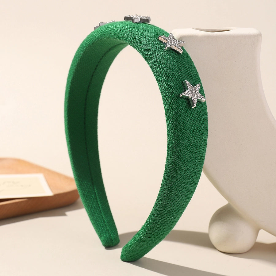 Women's Fairy Style Korean Style Star Cloth Inlay Artificial Rhinestones Hair Band