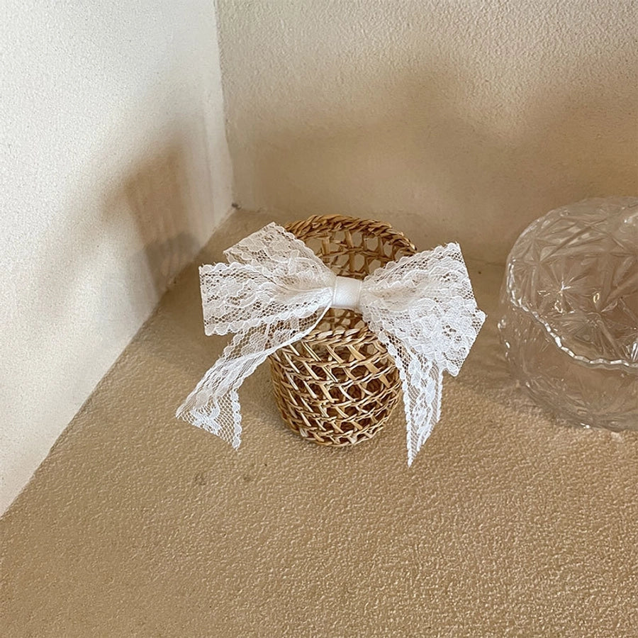 Women's Elegant Simple Style Bow Knot Lace Hair Clip Hair Tie Brooches