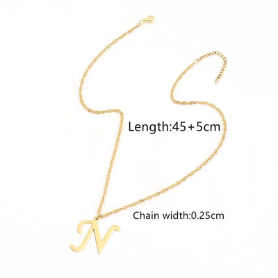 Jewelry Elegant Simple Style Classic Style Letter 201 Stainless Steel 304 Stainless Steel Pendant Necklace