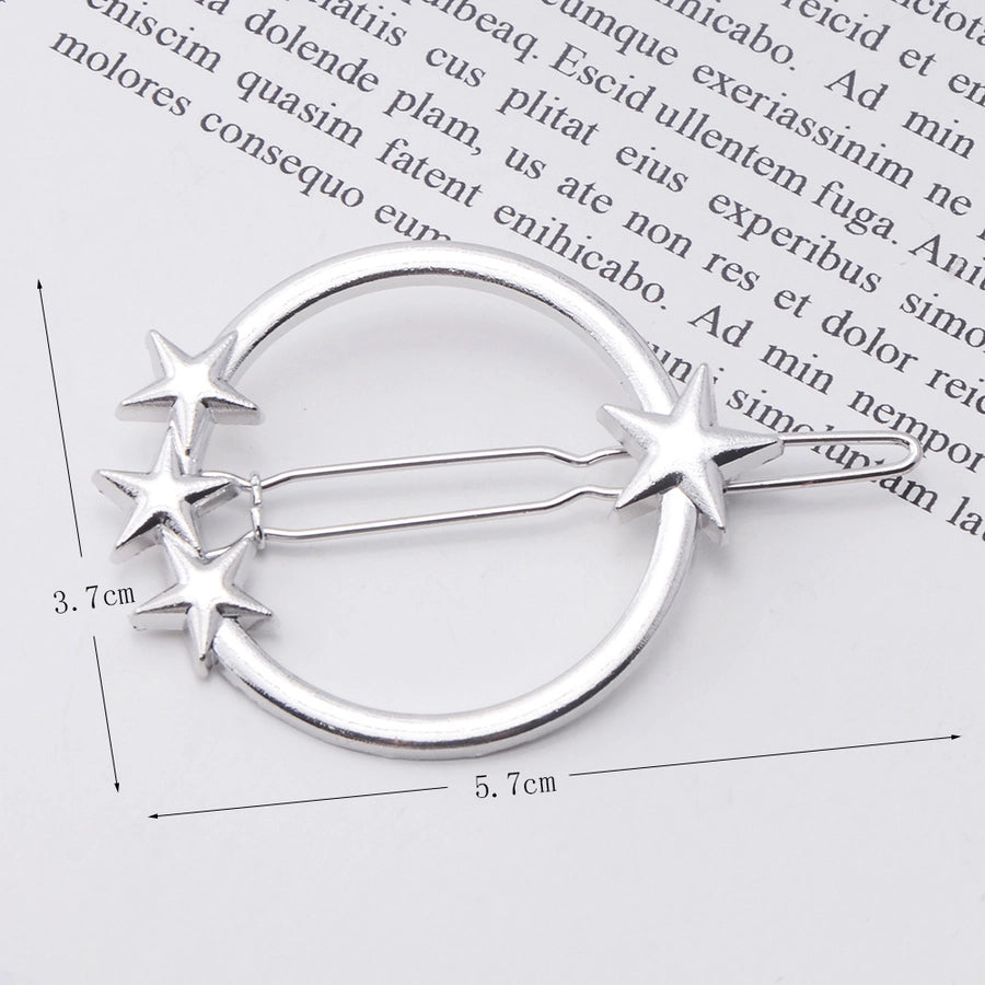 fashion geometric metal plating hair clip