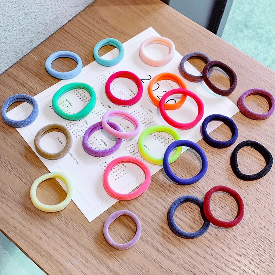 korean candy color towel hair ring combination set simple and versatile rubber band hair headdress