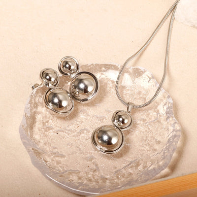 Jewelry Simple Style Classic Style Circle 304 Stainless Steel Jewelry Set