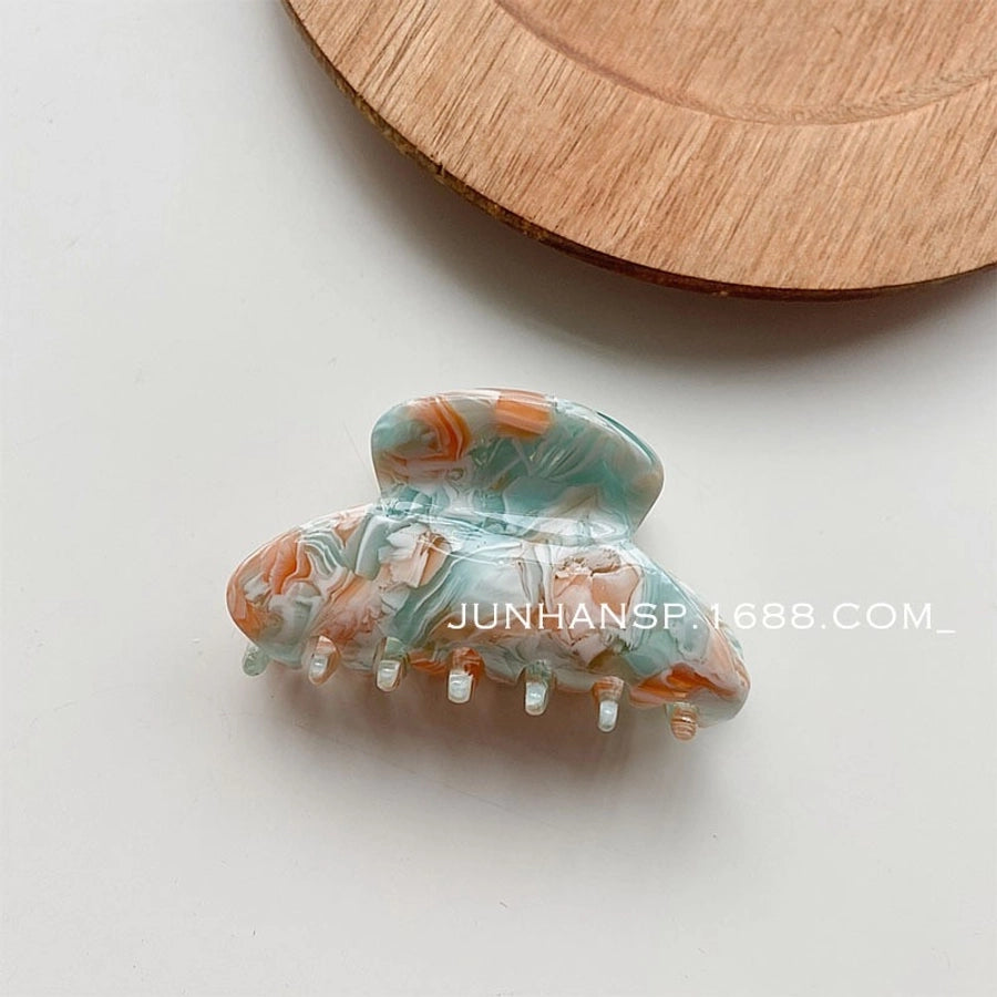 women's retro lady color block arylic hair clip