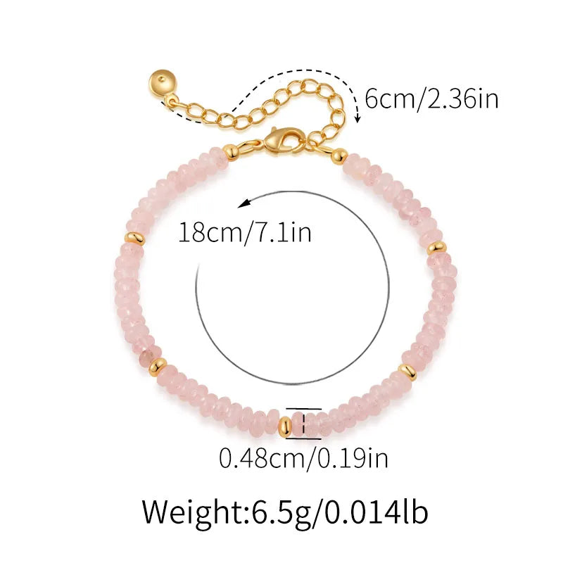 turquoise Copper Beaded Crystal Artificial Crystal Natural Stone Turquoise Bracelets