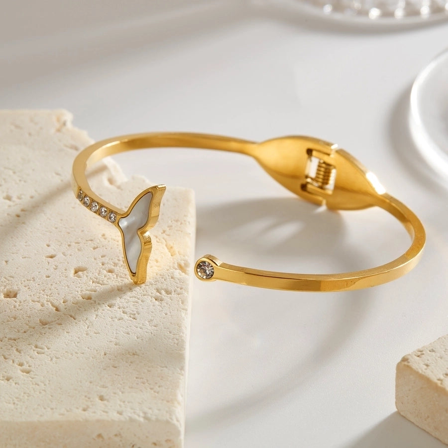 IG Style Simple Style Commute Fish Tail 304 Stainless Steel Bangle In Bulk