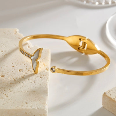 IG Style Simple Style Commute Fish Tail 304 Stainless Steel Bangle In Bulk