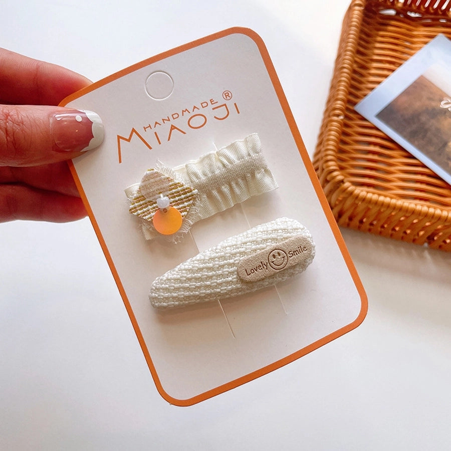 kid's elegant cartoon cloth bowknot hair clip