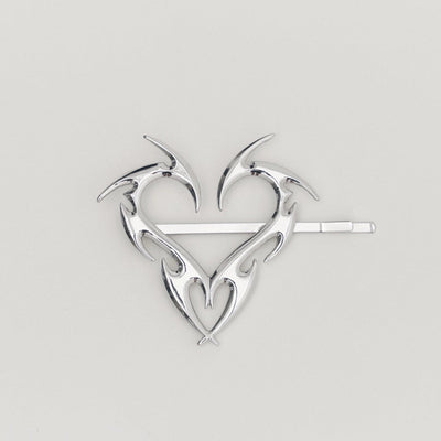 fashion heart shape alloy plating hair clip 1 piece