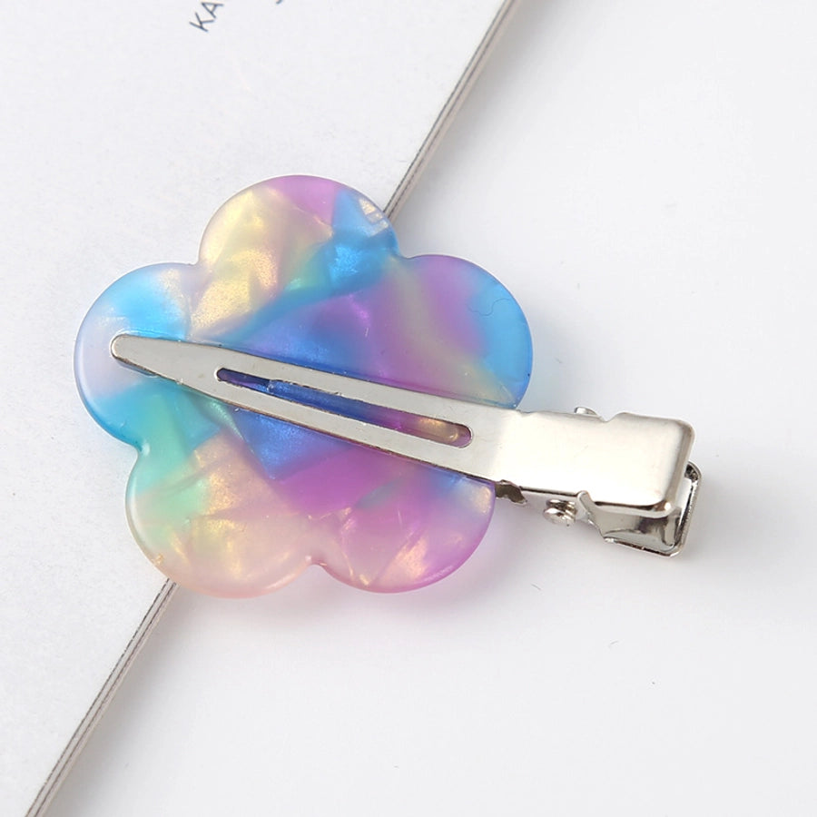 fashion ditsy floral arylic stoving varnish hair clip 1 piece
