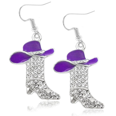 1 Pair Casual Simple Style Streetwear Boots Plating Copper Zircon Drop Earrings