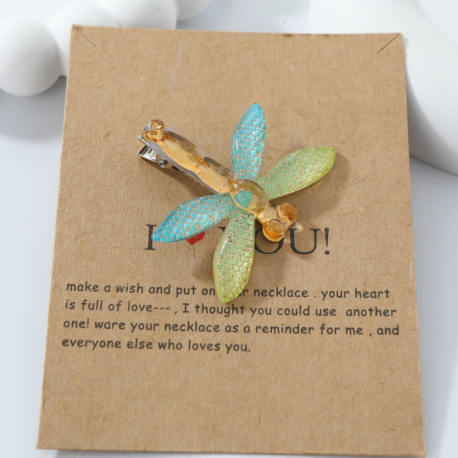 Women's Cute Bee Alloy Resin Inlay Acrylic Hair Clip