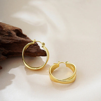 1 Pair Casual Simple Style Circle Copper Hoop Earrings