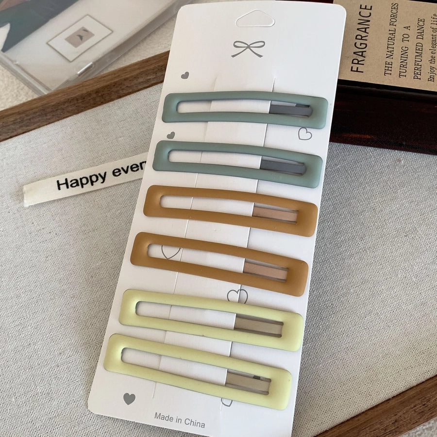 simple style classic style solid color alloy hair clip