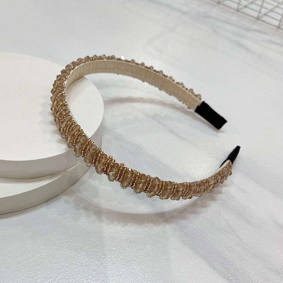 women's shiny solid color sponge hair band