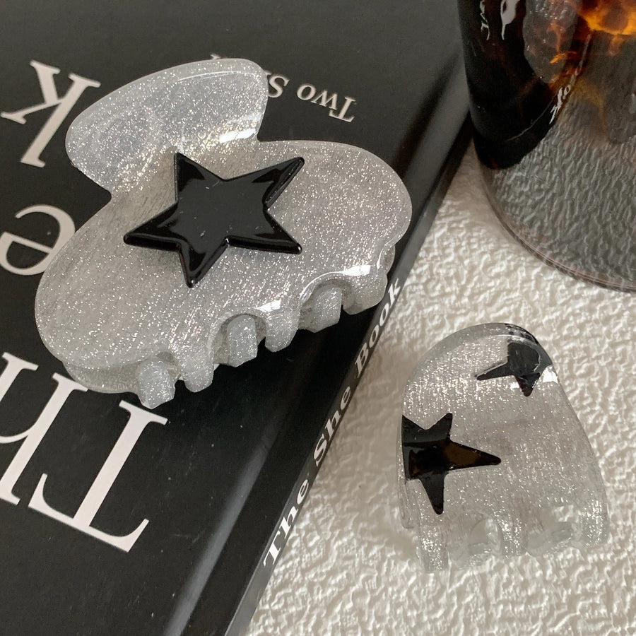 women's vintage style pentagram acetic acid sheets hair claws