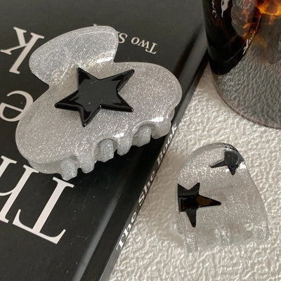 women's vintage style pentagram acetic acid sheets hair claws