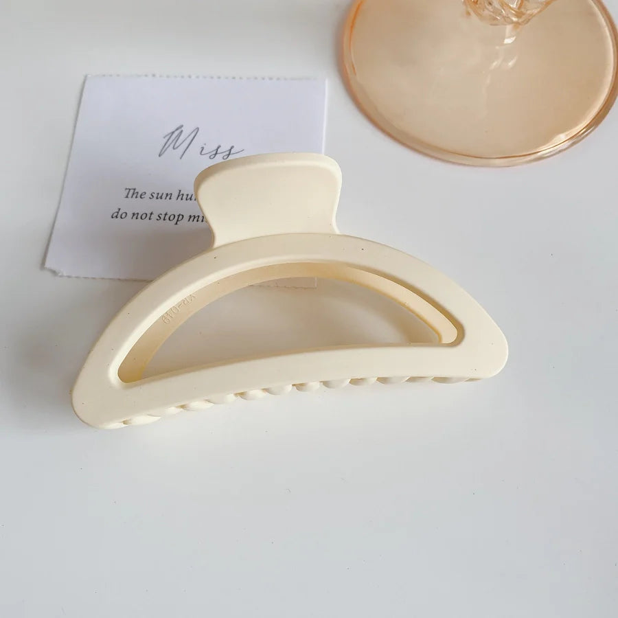 retro solid color plastic resin hair claws