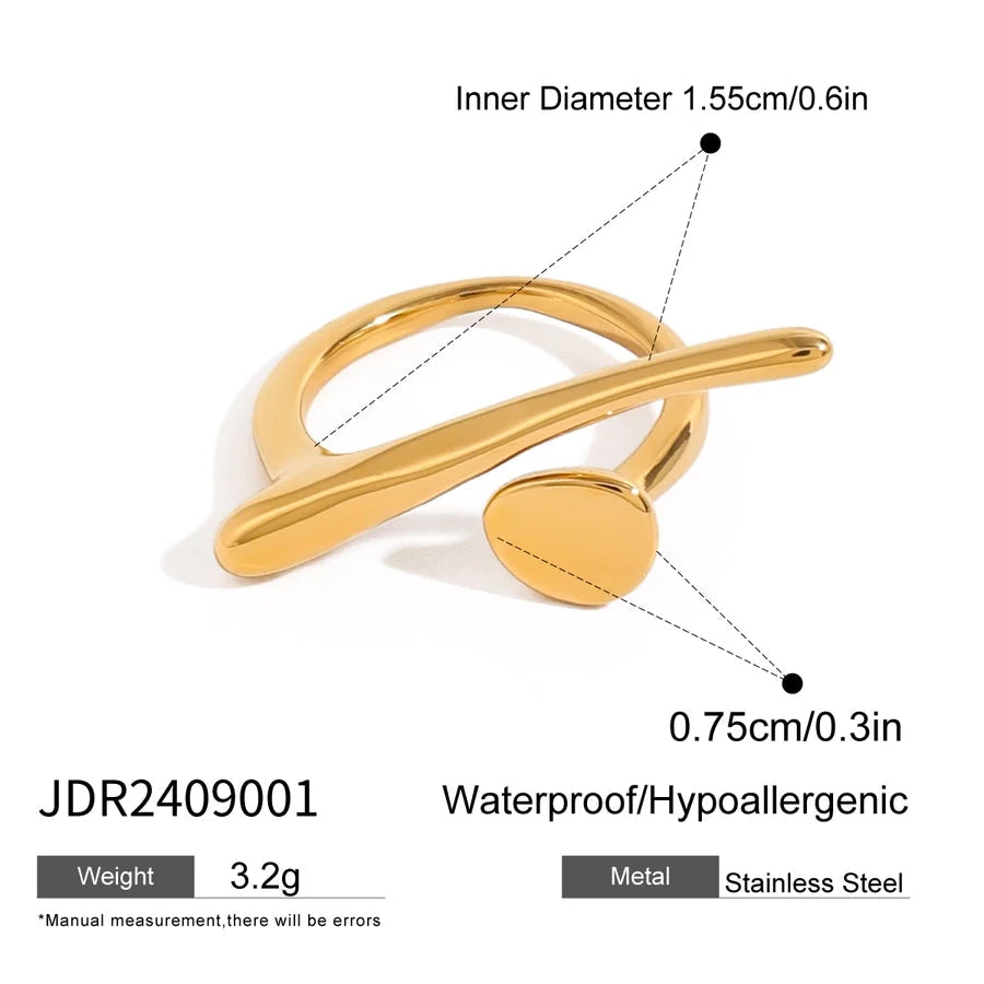 Jewelry Simple Style Classic Style Geometric 304 Stainless Steel Open Rings